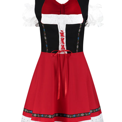 Haus Huberts Trachtenspaß Dirndl Zwart Rood Rock Gabi