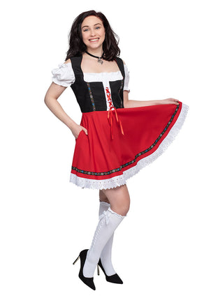 Haus Huberts Trachtenspaß Dirndl Zwart Rood Rock Gabi
