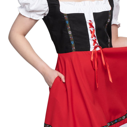 Haus Huberts Trachtenspaß Dirndl Zwart Rood Rock Gabi