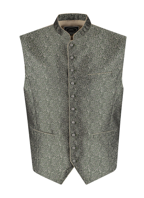 Haus Huberts Trachtenweste Met Jacquardpatroon Groen Heren