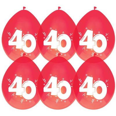HAZA Witbaard Ballonnen 40 jaar Robijn