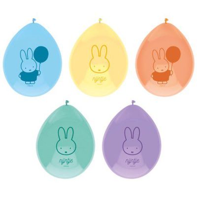 HAZA Witbaard Ballonnen Nijntje 5 stuks