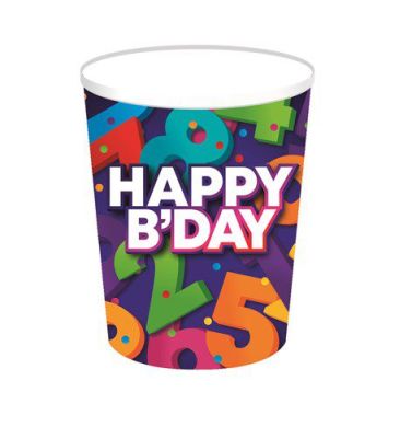 HAZA Witbaard Bekers Gekleurde nummers Happy Birthday