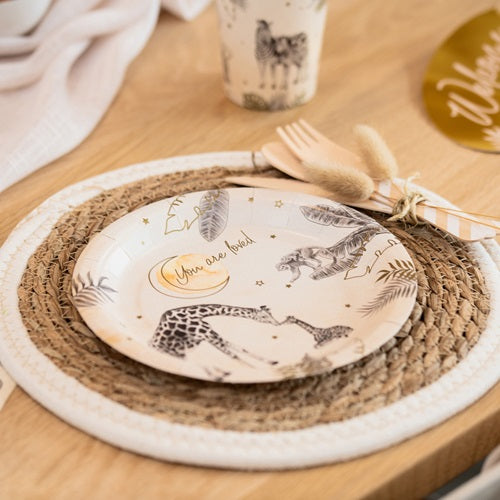 HAZA Witbaard Borden Babyshower Safari Nude