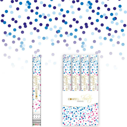HAZA Witbaard Confetti Shooter Gender Reveal Blauwe confetti