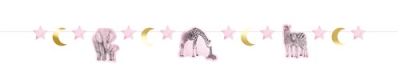 HAZA Witbaard Figuren Slinger Babyshower Safari Roze