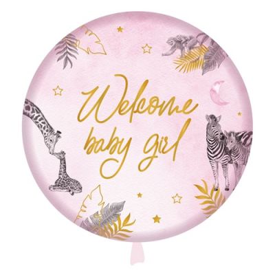 HAZA Witbaard Folieballon Babyshower Welcome Baby Girl