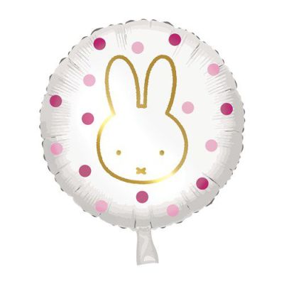 HAZA Witbaard Folieballon Nijntje Roze