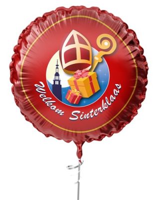 HAZA Witbaard Folieballon Welkom Sinterklaas
