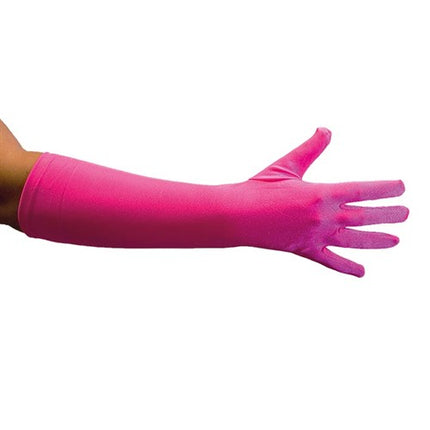 HAZA Witbaard Handschoenen Satijn Luxe Fuchsia 40 cm