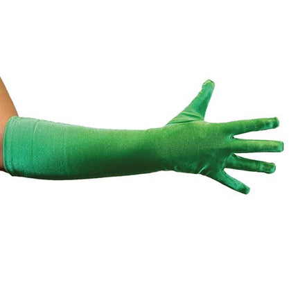 HAZA Witbaard Handschoenen Satijn Luxe Groen 40 cm