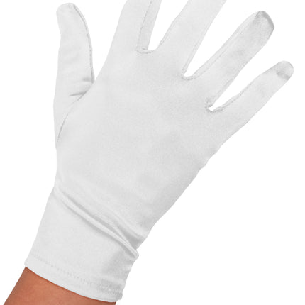 HAZA Witbaard Handschoenen Satijn Wit 20 cm