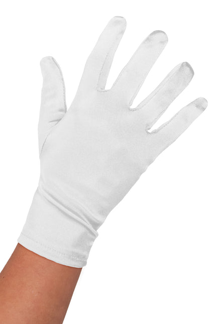 HAZA Witbaard Handschoenen Satijn Wit 20 cm