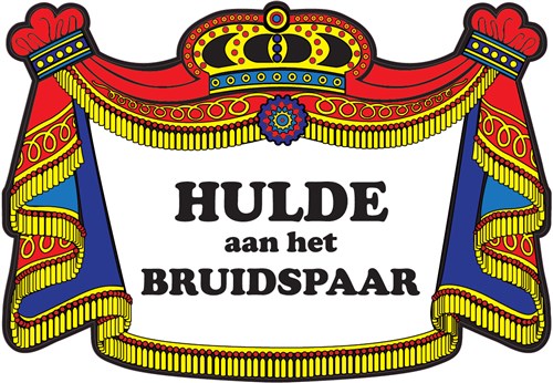 HAZA Witbaard Huldeschild ’Hulde aan het bruidspaar’