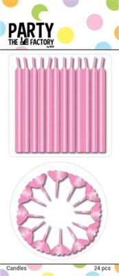 HAZA Witbaard Kaarsjes Roze