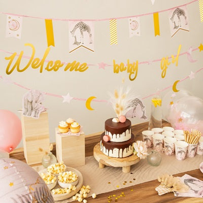 HAZA Witbaard Letterslinger Babyshower Welcome Baby Girl