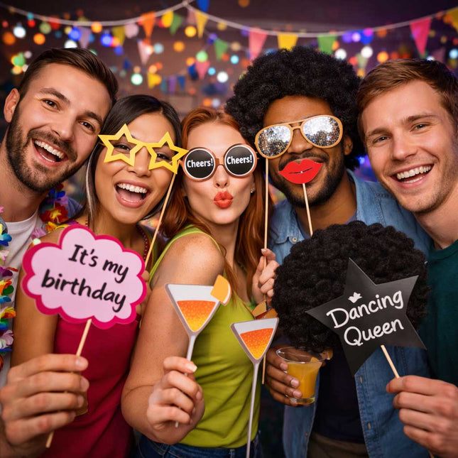 HAZA Witbaard Photobooth Props 20 stuks