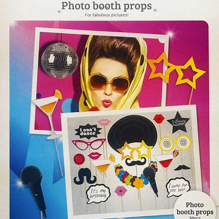 HAZA Witbaard Photobooth Props 20 stuks