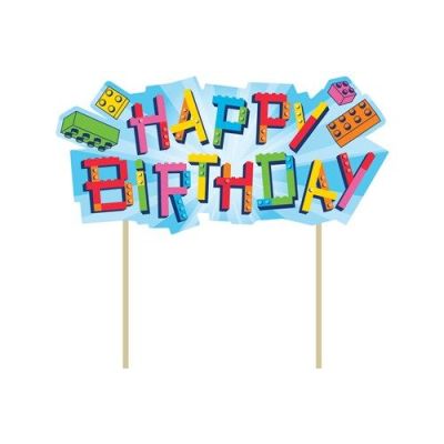 HAZA Witbaard Taartprikker Happy Birthday Block Bash