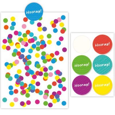 HAZA Witbaard Uitdeelzakjes Gekleurde Confetti
