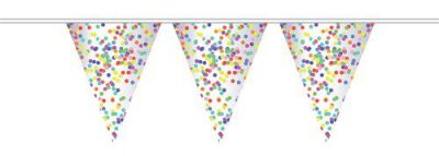 HAZA Witbaard Vlaggenlijn Gekleurde Confetti