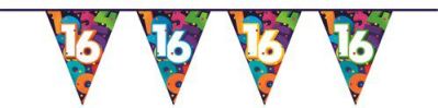 HAZA Witbaard Vlaggenlijn Gekleurde nummers Cijfer 16