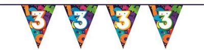 HAZA Witbaard Vlaggenlijn Gekleurde nummers Cijfer 3