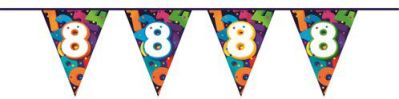 HAZA Witbaard Vlaggenlijn Gekleurde nummers Cijfer 8