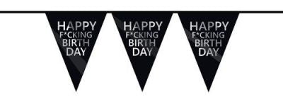 HAZA Witbaard Vlaggenlijn Happy F*cking Birthday