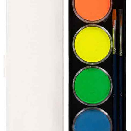 Hobby Watercolor Hobby Watercolor Neon Palet 6 Kleuren Groot