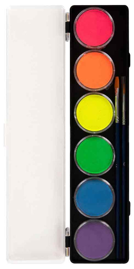 Hobby Watercolor Hobby Watercolor Neon Palet 6 Kleuren Groot
