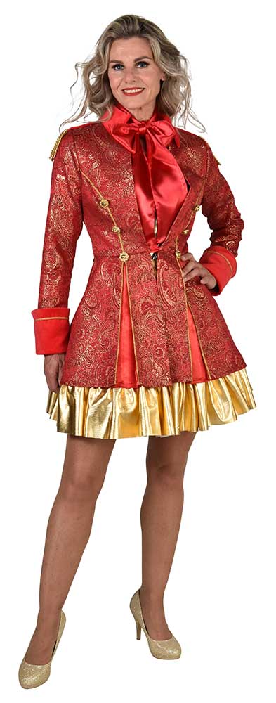 Magic by Freddy's Carnavalsjas Dames Luxe Rood