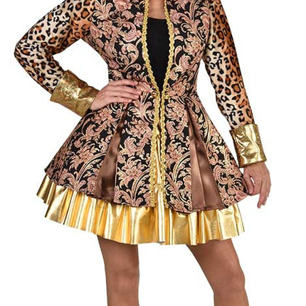Magic by Freddy's Dames Carnavalsjas Luxe Met Luipaardprint