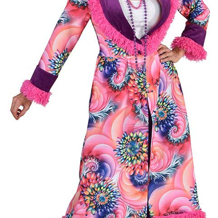 Magic by Freddy's Hippie Jas Dames Roze Bloemen Lang
