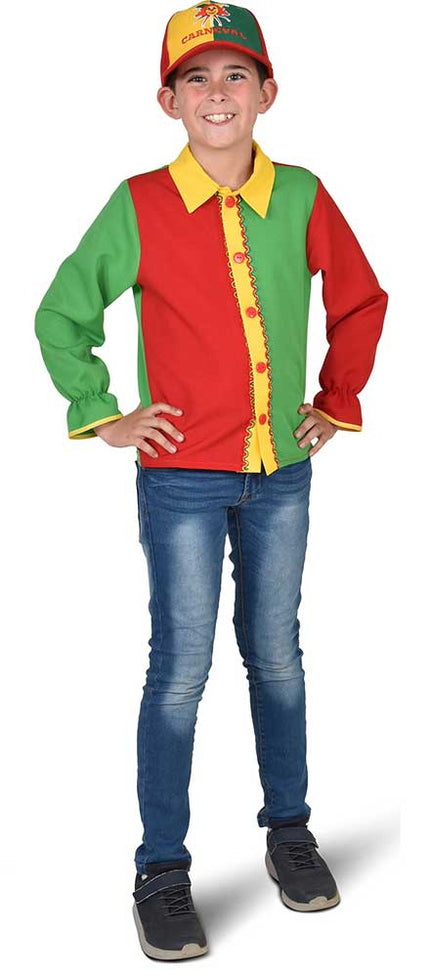 Magic by Freddy's Kinder hemd Rood-Geel-Groen