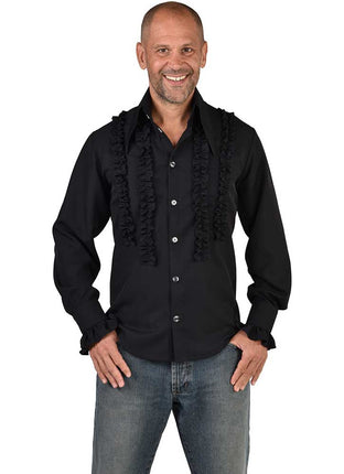 Magic by Freddy's Rouches Hemd Silky Zwart