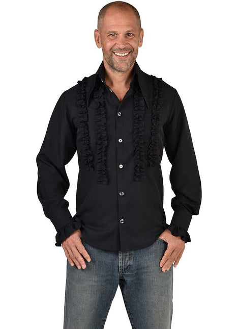 Magic by Freddy's Rouches Hemd Silky Zwart