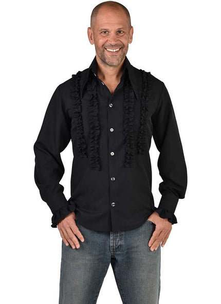 Magic by Freddy's Rouches Hemd Silky Zwart