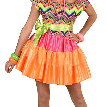 Magic by Freddy's Volangen Jurk Dames 80s Neon
