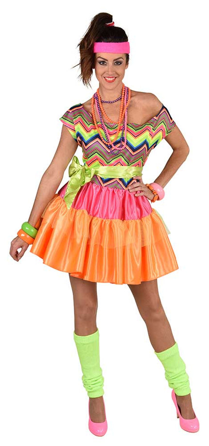 Magic by Freddy's Volangen Jurk Dames 80s Neon