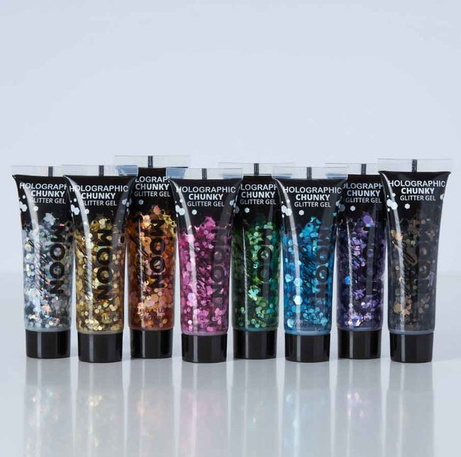 Moon Creations Chunky Glitter Gel Holographic Blauw