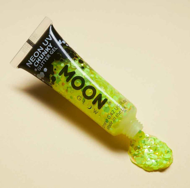 Moon Creations Chunky Glitter Gel Neon Geel