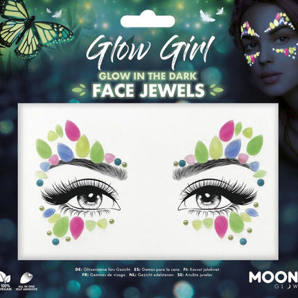Moon Creations Face Jewels Glow in the Dark Glow Girl