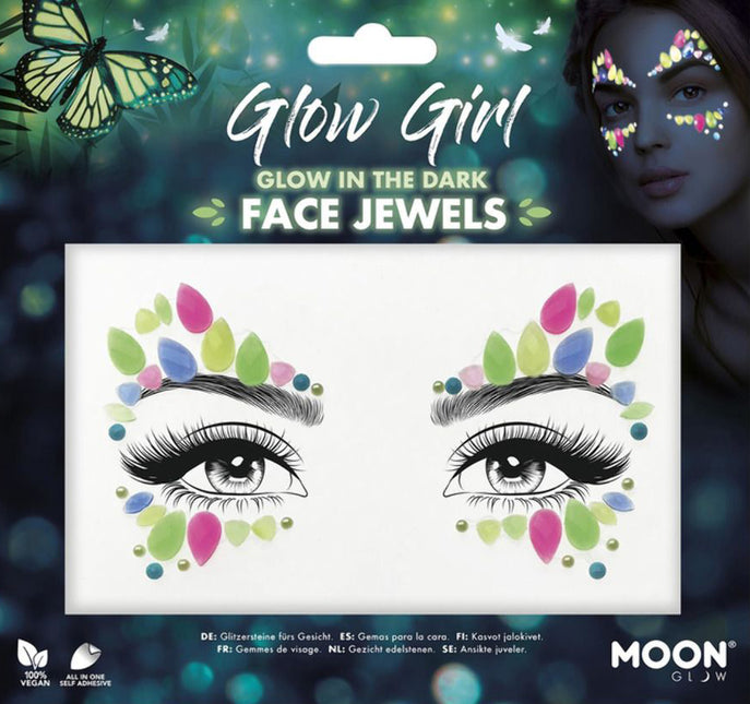 Moon Creations Face Jewels Glow in the Dark Glow Girl