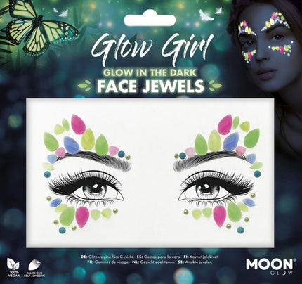 Moon Creations Face Jewels Glow in the Dark Glow Girl