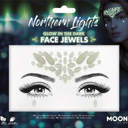 Moon Creations Face Jewels Glow in the Dark Northern Lights