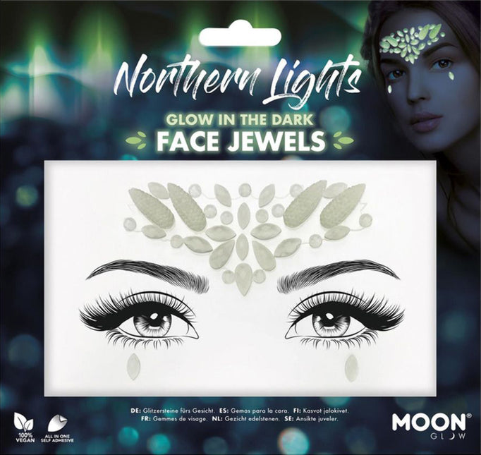 Moon Creations Face Jewels Glow in the Dark Northern Lights