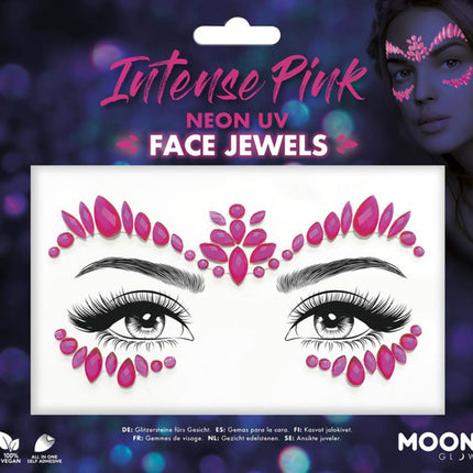 Moon Creations Face Jewels Neon UV Intense Pink