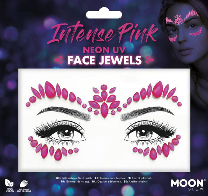 Moon Creations Face Jewels Neon UV Intense Pink