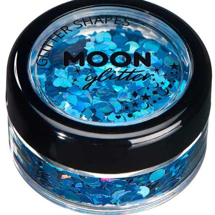 Moon Creations Glitter Shapes Holographic Blauw